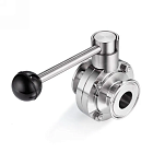 Затвор дисковый нержавеющий (AISI304) DN40, типа clamp-clamp TLSD040CLS TITAN LOCK