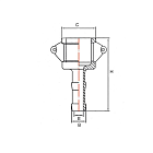 Камлок алюминиевый тип С серия "EcoLine", розетка с хвостовиком 2", TL200CAL-EL TITAN LOCK