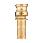 Камлок латунный тип E, ниппель с хвостовиком 3/4", TL75EBR TITAN LOCK