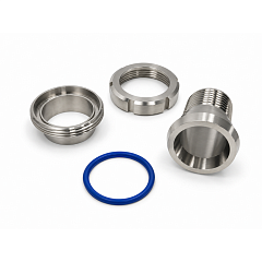 Молочная муфта рукав-сварка, DIN 11851, DN40, нерж 304, упл. Silicon, VK-TL40MCRS-SIL TITAN LOCK