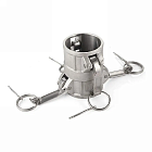 Камлок нержавеющий тип DD (переходник розетка 3" х розетка 3"), AISI316, TL300DDSS TITAN LOCK