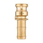 Камлок латунный тип E, ниппель с хвостовиком 2", TL200EBR TITAN LOCK