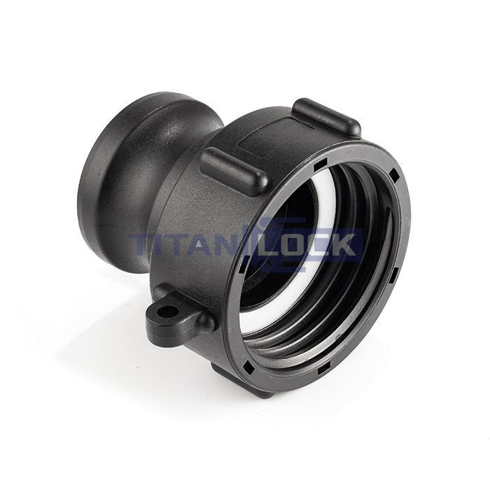Переходник на Еврокуб, камлок тип A S60x1 1/2, полипроп., TLECS60x1.1/2AC TITAN LOCK