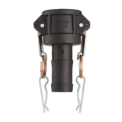 Камлок полипропиленовый тип С, розетка с хвостовиком 1", TL100CPP TITAN LOCK