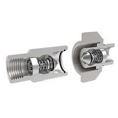БРС серия G (WS) резьбовая, ниппель, нерж. сталь 304, 3/4in TL6GMS TITAN LOCK