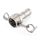 Камлок нержавеющий тип С, розетка с хвостовиком 1/2", AISI304, TL50CSS TITAN LOCK