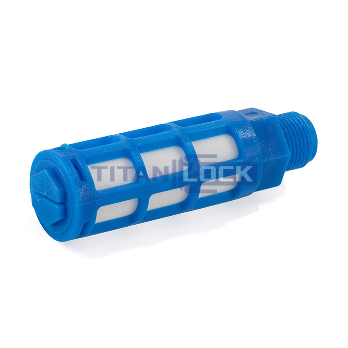 Пневмоглушитель пластиковый тип PSL, наруж. резьба 3/8", TLP-PSL-03 TITAN LOCK