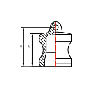 Камлок алюминиевый тип DР серия "EcoLine", заглушка для розетки 8", TL800DPAL-EL TITAN LOCK