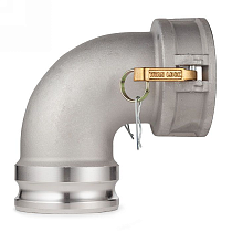 Камлок алюминиевый тип DА (переходник 90° розетка 2" х ниппель 2"), TL200DAAL90 TITAN LOCK
