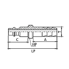 БРС серия D, ISO 6150 B, ниппель, хвост под рукав, латунь, 1/4in TL2DMH-B TITAN LOCK