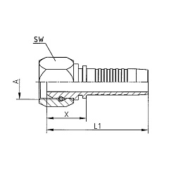 Фитинг DN 16 BSP (Г) 1/2", TL-BSP16F1/2 TITAN LOCK