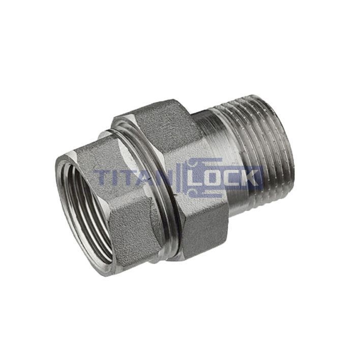 Американка конусная нержавеющая (AISI304) 1", ВР/НР TL1UFMC TITAN LOCK