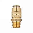 БРС серия D, ISO 6150 B, розетка, нар.резьба, латунь, 1/4in TL2DFS-B TITAN LOCK