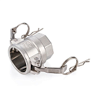 Камлок нержавеющий тип D розетка, внутр. резьба BSP 1", AISI316, TL100DSS316 TITAN LOCK
