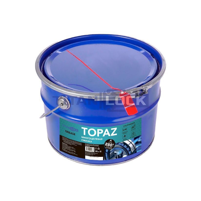 Высокотемпературная многоцелевая смазка TOPAZ (LGWA 2) +180 С, синяя, 18 кг, TLGREASE-TZ18 TITAN LOCK