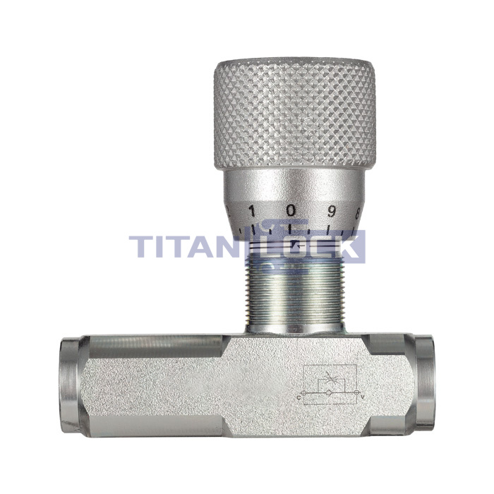 Гидравлический дроссель однонаправленный, 3/4", BP/BP, сталь, TL1WHT3/4FF TITAN LOCK