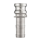 Камлок нержавеющий тип E, ниппель с хвостовиком 1 1/2", AISI316, TL150ESS316 TITAN LOCK