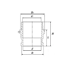Камлок латунный тип F ниппель, наруж. резьба BSP 4" , TL400FBR TITAN LOCK