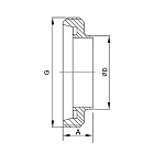 Резьбовой штуцер под приварку DIN 11851, DN40, нерж. сталь 316, TL40THRWSS TITAN LOCK