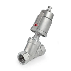 Седельный клапан наклонный, нерж. 304 с пневмоприводом (нерж.), DN25 TL25CPAVS TITAN LOCK