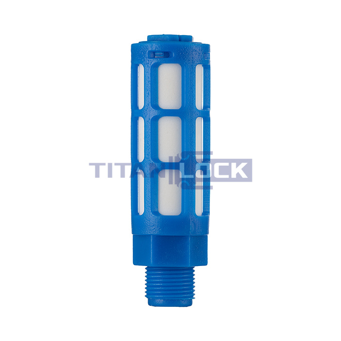 Пневмоглушитель пластиковый тип PSL, наруж. резьба 3/8", TLP-PSL-03 TITAN LOCK