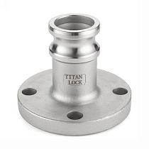 Камлок нержавеющий тип FA, ниппель с фланцем 2", AISI316, TL200FASS TITAN LOCK