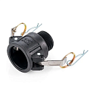 Камлок полипропиленовый тип B розетка, наруж. резьба BSP 1 1/2", TL150BPP TITAN LOCK