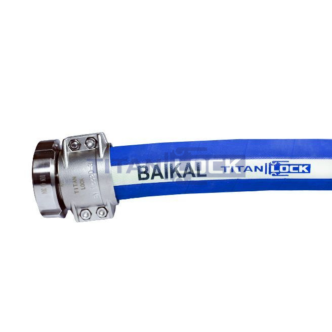Пищевой рукав «BAIKAL», внутр. диам. 63мм, 10bar, UHMWPE, н/в, 2,5in, TL063BK TITAN LOCK