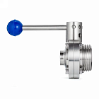 Затвор дисковый нержавеющий (AISI304) DN40, типа сварка-резьба, DIN TLSD040WTS TITAN LOCK