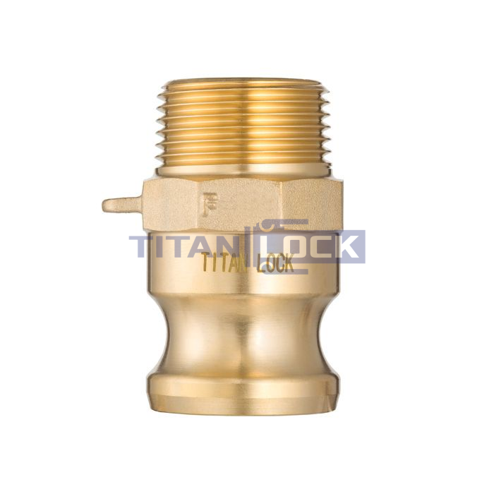 Камлок латунный тип F ниппель, наруж. резьба BSP 2 1/2", TL250FBR TITAN LOCK