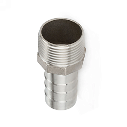 Ниппель для шланга нержавеющий (AISI304) 1-1/4"x38мм, TL125HTM38 TITAN LOCK