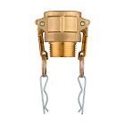 Камлок латунный тип B розетка, наруж. резьба BSP 1 1/4", TL125BBR TITAN LOCK