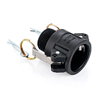 Камлок полипропиленовый тип B розетка, наруж. резьба BSP 1 1/2", TL150BPP TITAN LOCK