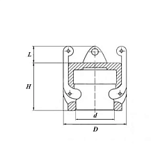 Камлок нержавеющий тип DC, заглушка для ниппеля 1/2", AISI304, TL50DCSS TITAN LOCK
