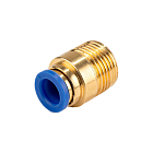 Фитинг цанговый прямой, 8 мм, наруж. резьба 1/8", латунь, тип POC, TLP-POC8-01BR TITAN LOCK