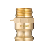 Камлок латунный тип F ниппель, наруж. резьба BSP 1/2", TL50FBR TITAN LOCK