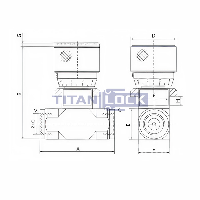 Гидравлический дроссель двунаправленный, 1/4", BP/BP, сталь, TL2WHT1/4FF TITAN LOCK