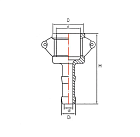 Камлок нержавеющий тип C, розетка с хвостовиком 3", AISI316, TL300CSS316 TITAN LOCK