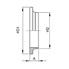 Конический штуцер под приварку SMS 1 1/4", нерж. сталь 316, TL1.1/4CONWSS-S TITAN LOCK