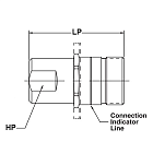 БРС серия W резьбовая, ниппель, латунь, резьба NPT, 1 1/2in TL12WMN TITAN LOCK