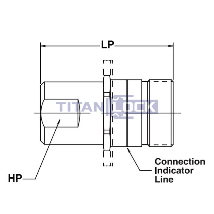 БРС серия W резьбовая, ниппель, латунь, резьба NPT, 3/4in TL6WMN TITAN LOCK