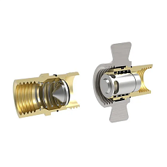 БРС серия W резьбовая, ниппель, латунь, резьба NPT, 3/4in TL6WMN TITAN LOCK