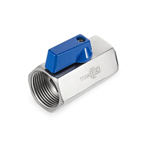 Шаровый кран мини ВР-ВР, резьба BSP 1", нерж. сталь, TL1MBV-FF TITAN LOCK