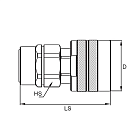 БРС серия N (CVV, ISO 14541) резьбовая, розетка, оцинк. сталь, 3/4in TL6NF TITAN LOCK