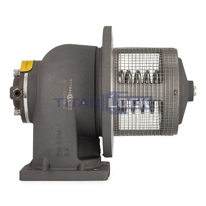 Пневматический донный клапан, квадратный фланец, алюминий, 4in, TL400PBV-S TITAN LOCK