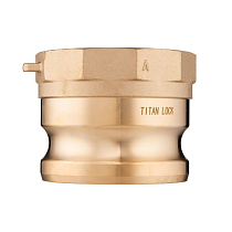 Камлок латунный тип A ниппель, внутр. резьба BSP 4", TL400ABR TITAN LOCK