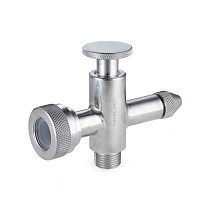 Нижний кран уровнемера с пробоотборником DN15 (трубка 20мм), нерж. 304, TL015LTLS TITAN LOCK