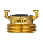 Универсальное соединение для воды NEPTUN (GEKA) с наружной резьбой BSP 1", латунь, TLNPM1-BR TITAN LOCK