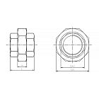 Американка конусная нержавеющая (AISI304) 3/8", ВР/ВР TL037UFFC TITAN LOCK