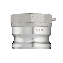 Камлок алюминиевый тип А ниппель, внутр. резьба NPT 4", TL400AALN TITAN LOCK
